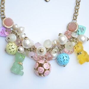 Betsey Johnson Candy Land Gummy Bear Pearl Necklace Rare